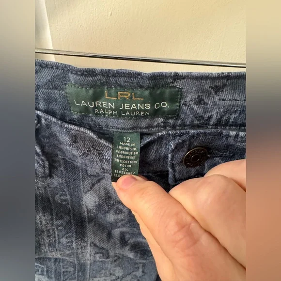 Lauren Ralph Lauren Modern Straight Aztec Southwestern lrl 12 bandana print boho - Picture 4 of 8